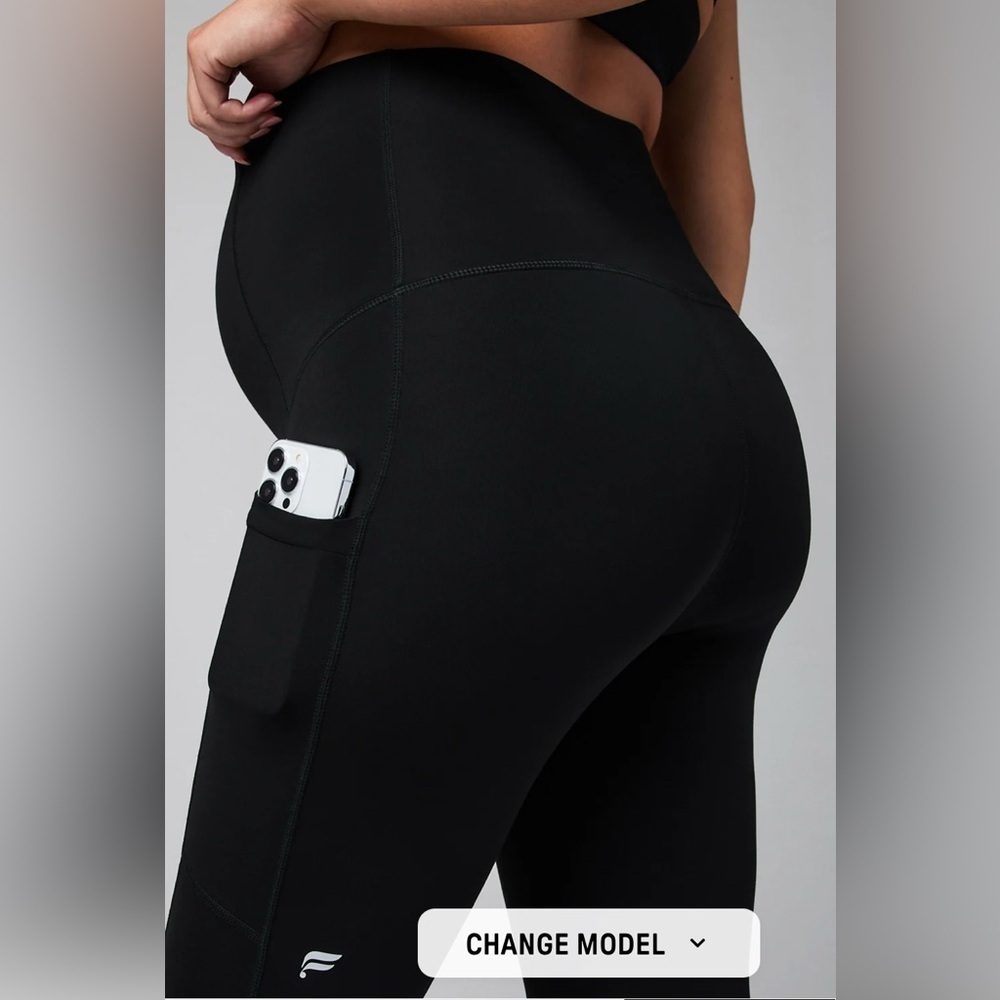 Fabletics PureLuxe High-Waisted Maternity 7/8 Legging size Large - Picture 3 of 9
